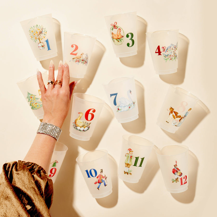 12 Days of Christmas Frosted Cups | 12 Cups
