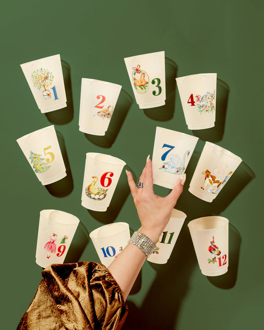 12 Days of Christmas Frosted Cups | 12 Cups
