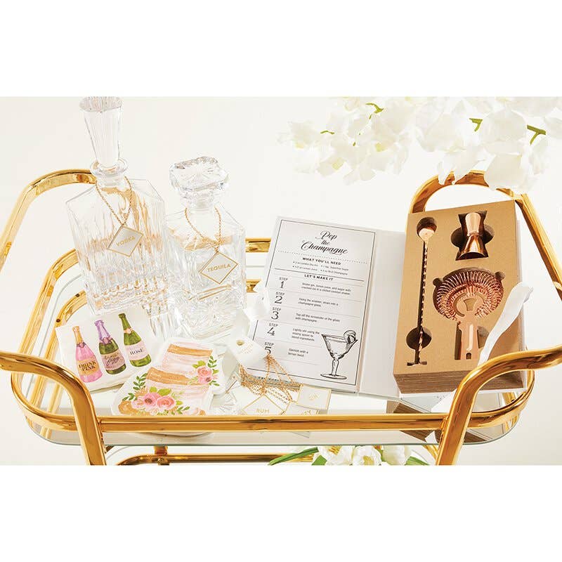 Pink Bubbles | Paper Cocktail Napkin