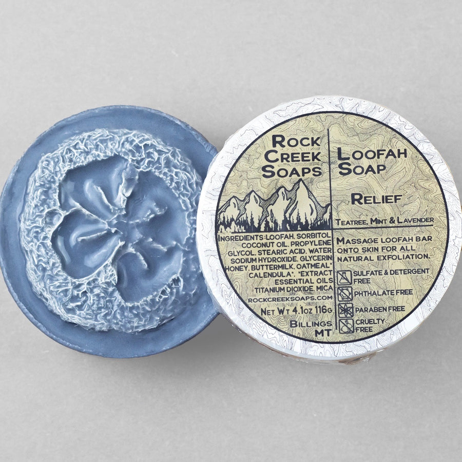 Loofah Soaps | Relief Peppermint, Lavender & Tea Tree