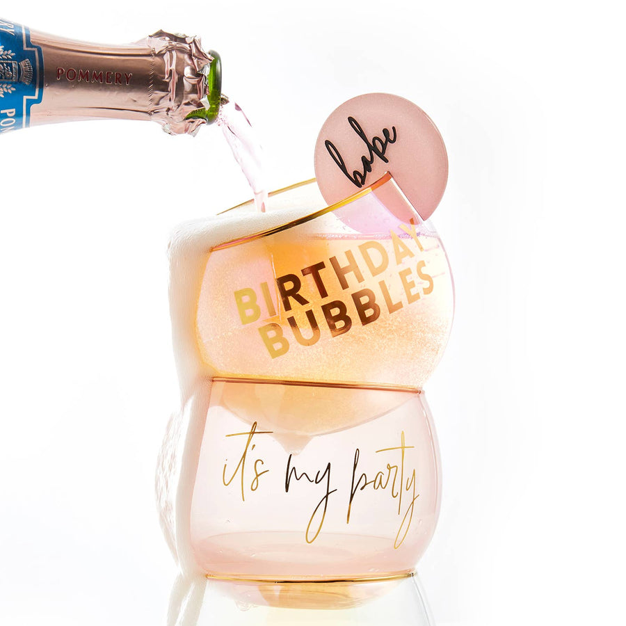 Birthday Bubbles | Roly Poly Glass - bomb'd AF