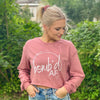 Cropped Long Sleeve Tee Mauve - bomb'd AF