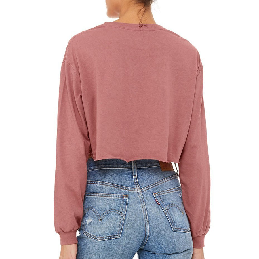 Cropped Long Sleeve Tee Mauve - bomb'd AF
