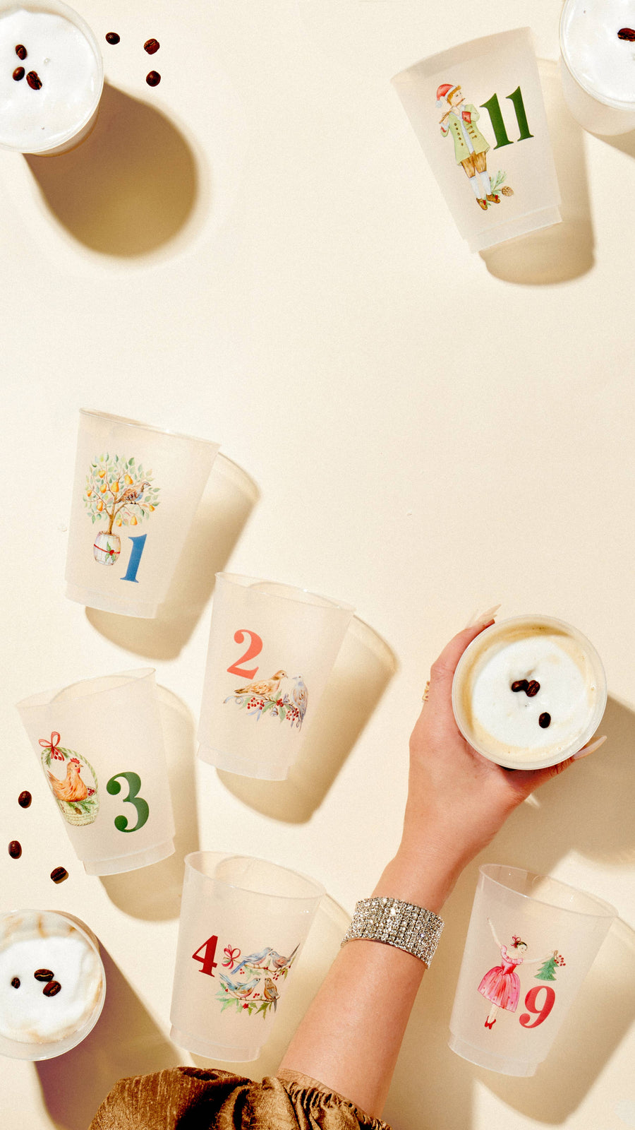 12 Days of Christmas Frosted Cups | 12 Cups