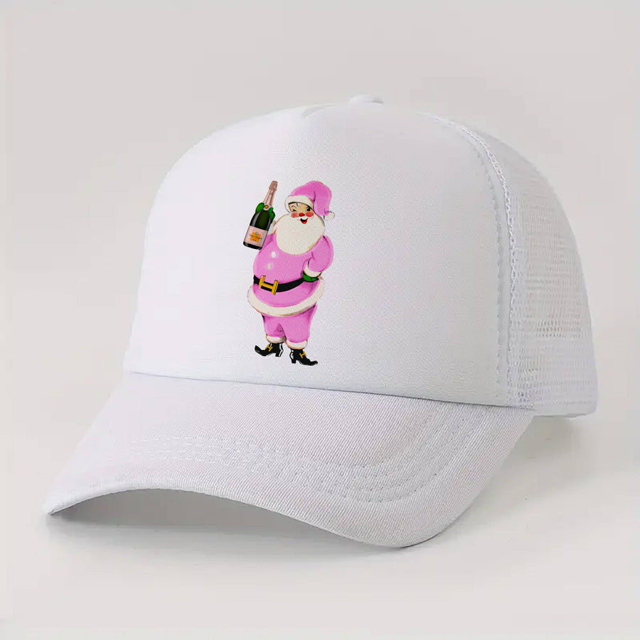 Pink Santa Trucker Hat