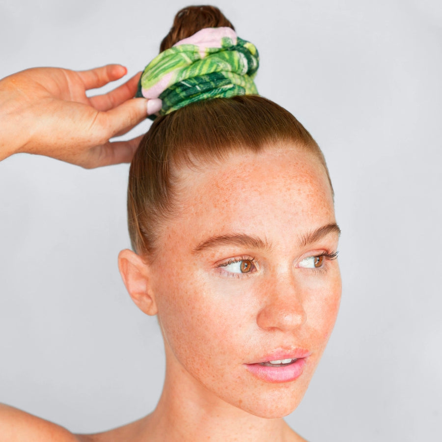 Microfiber Towel Scrunchies - Palm Print